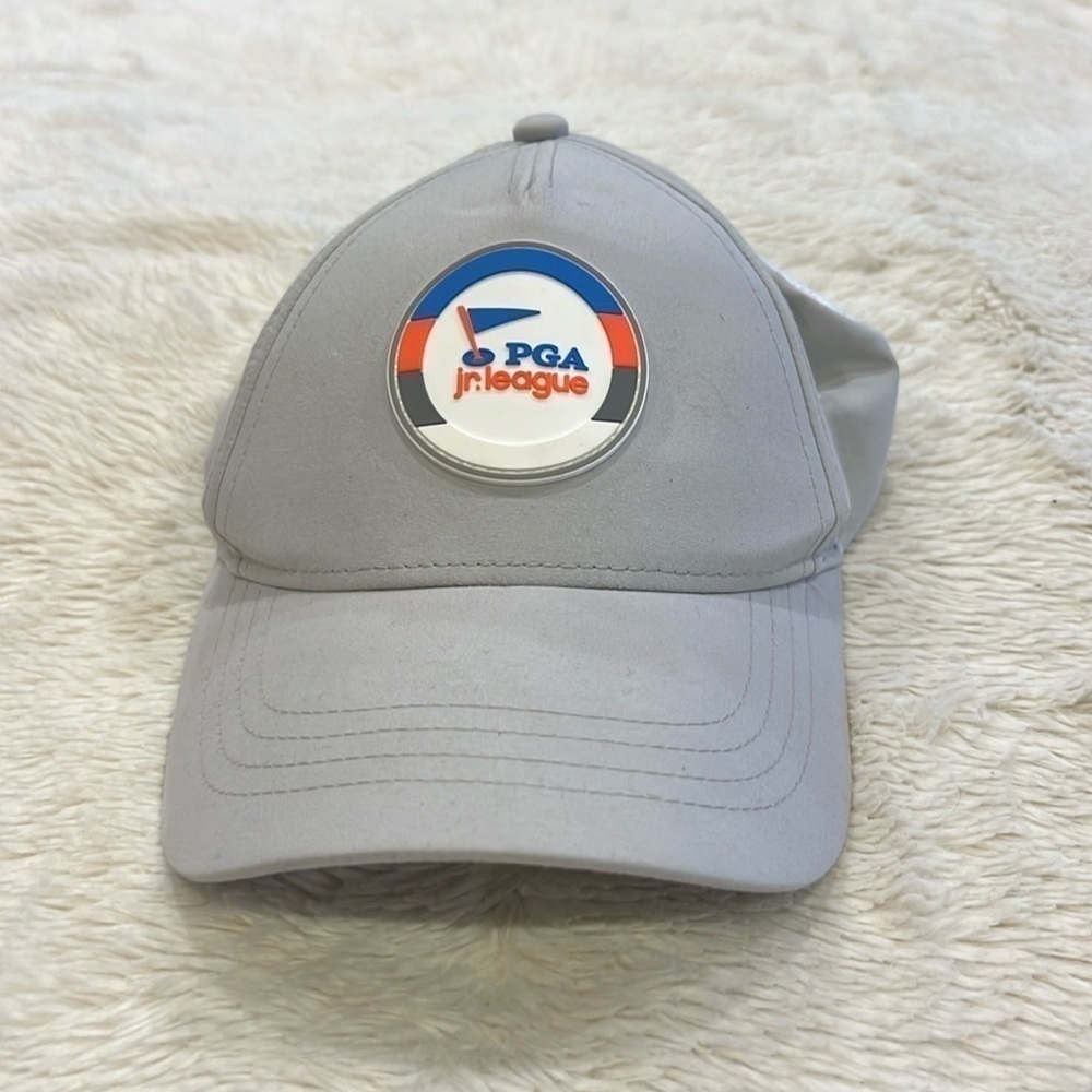 PGA Jr. League Gray Hat Cap Adjustable Meshback Adjustable